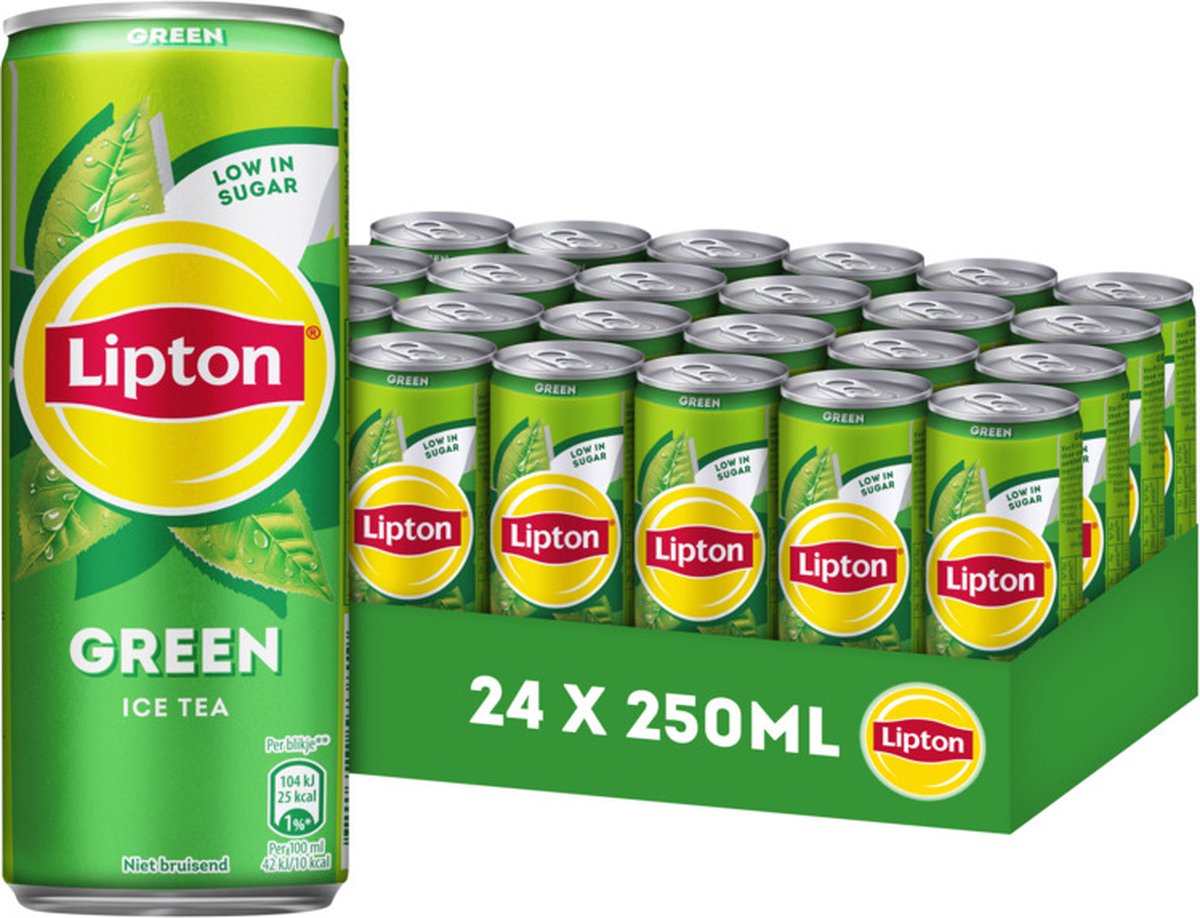 Lipton Ice Tea Green een heerlijk verfrissende ijsthee laag in