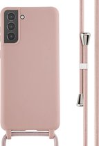 iMoshion Hoesje Geschikt voor Samsung Galaxy S21 Plus Hoesje Met Koord - iMoshion Siliconen hoesje met koord - roze