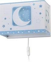Dalber Moon - Kinderkamer wandlamp - Blauw