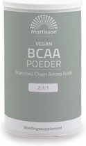 Mattisson - Vegan BCAA Poeder - Branched Chain Amino Acids - Essentiële Aminozuren BCAA Supplement - 250 Gram