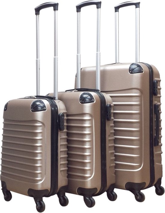 Ensemble de 3 valises en ABS Castillo Quadrant - 2 valises à main / 1 grande  valise -... | bol