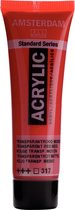 Amsterdam acryl 317 transparantrood middel 20 ml