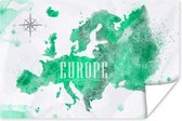 Poster Wereldkaart - Europa - Verf - 30x20 cm
