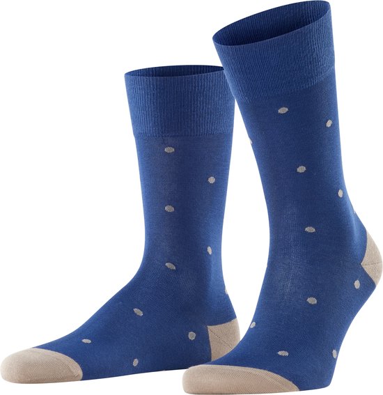 FALKE Dot business & casual katoen sokken heren blauw - Matt 43-46