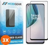 Mobigear - Screenprotector geschikt voor OnePlus Nord N10 5G Glazen | Mobigear Premium Screenprotector - Case Friendly - Zwart (3-Pack)