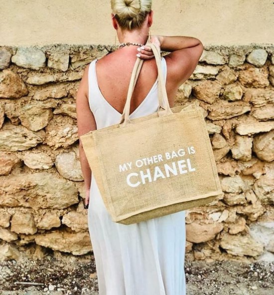 Jute Shopper My other bag is Chanel geschikt als boodschappentas