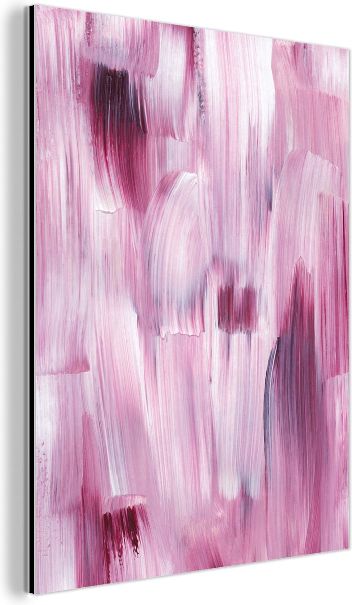 Wanddecoratie Metaal - Aluminium Schilderij Industrieel - Kleuren - Verf - Schilderij - Ro