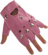 Punk Handschoen skai pink