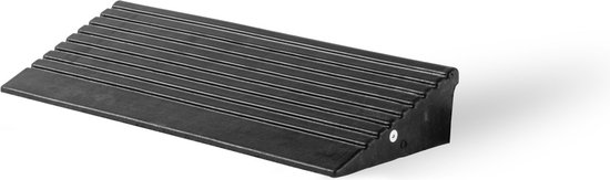 Rubberen Drempelhulp Schuur 10 cm - Toepassingsgebied: Buiten - Breedte: 60 cm - Hoogte: 10 cm - Diepte: 25 cm - Antislip - Oprijplaat - Drempelhelling - Oprijhelling