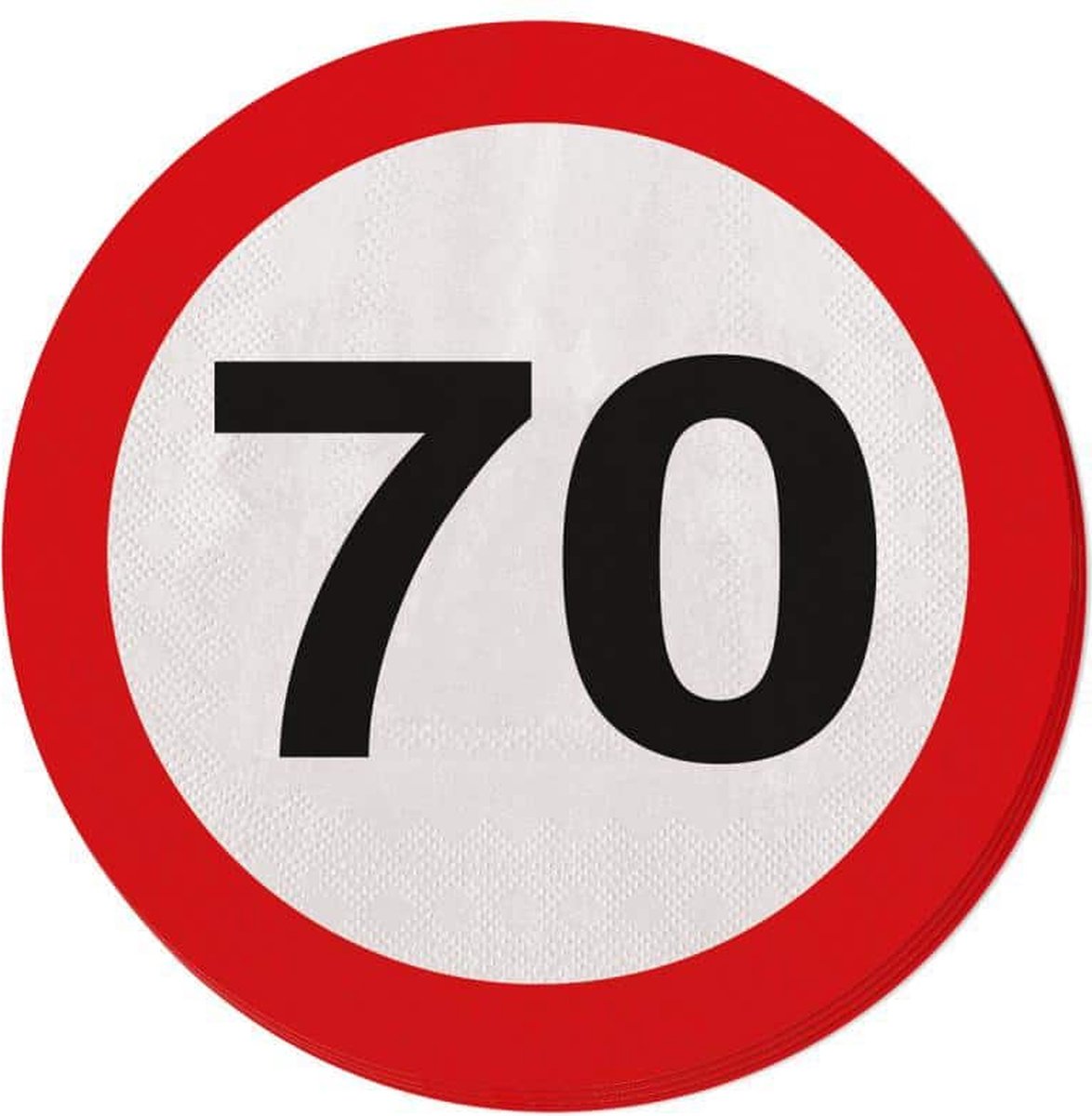 Folat - Servetten Verkeersbord 70 (20 stuks)