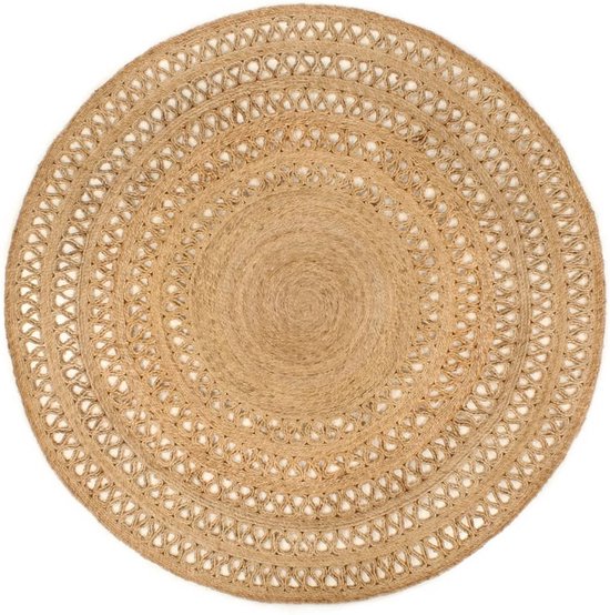 Vloerkleed handgemaakt 150 cm gevlochten jute kopen