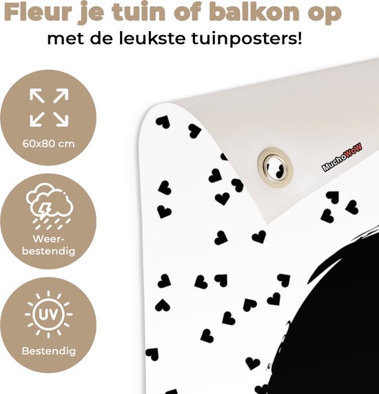 Décoration de jardin - Proverbes - Citations - Oh happy day - Points - Jardin - 60x80 cm - Affiche jardin - Tissu jardin