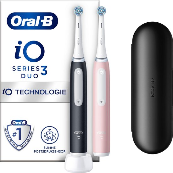 Oral-B iO 3 - Zwart En Roze - Elektrische Tandenborstel