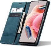 Hoesje geschikt voor Xiaomi Redmi Note 12 4G - Book Case Leer Slimline Blauw