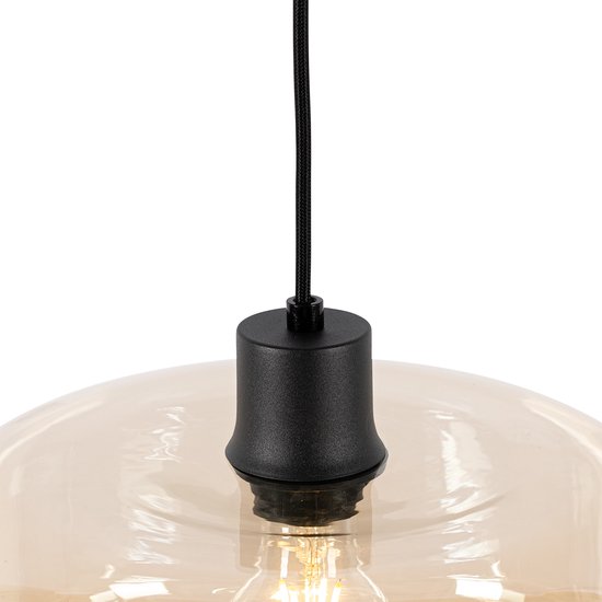 QAZQA bizle - Art Deco Hanglamp - 1 lichts - Ø 28 cm - Beige - Woonkamer | Slaapkamer | Keuken - QAZQA