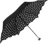 Perletti Paraplu Blaadjes 90 Cm Zwart/wit