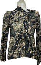 Angelle Milan – Travelkleding voor dames – Army Print blouse met Koord – Ademend – Kreukvrij – Duurzame Jurk - In 5 maten - Maat M