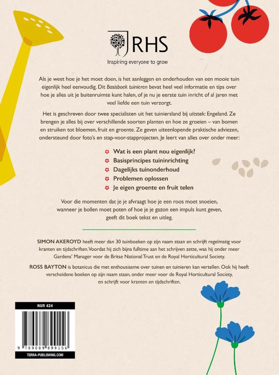 Basisboek tuinieren - back cover