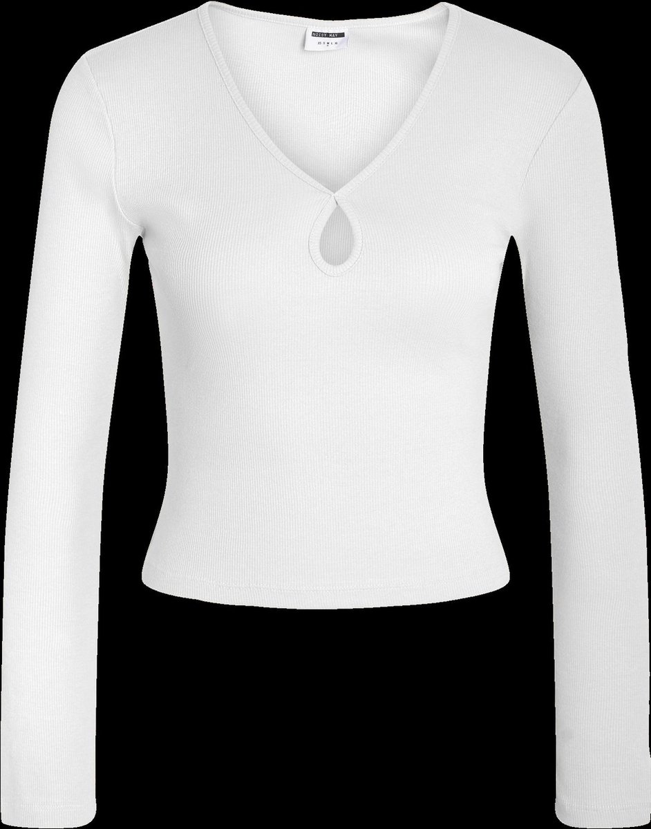 NOISY MAY NMMAYA L/S V-NECK KEYHOLE TOP S* Dames Top - Maat S