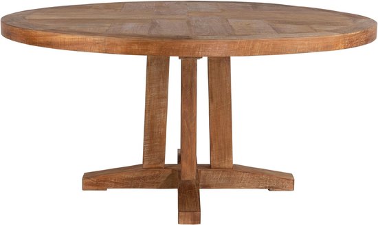 DTP Home Dining table Castello round,78xØ160 cm, 6 cm top, recycled teakwood