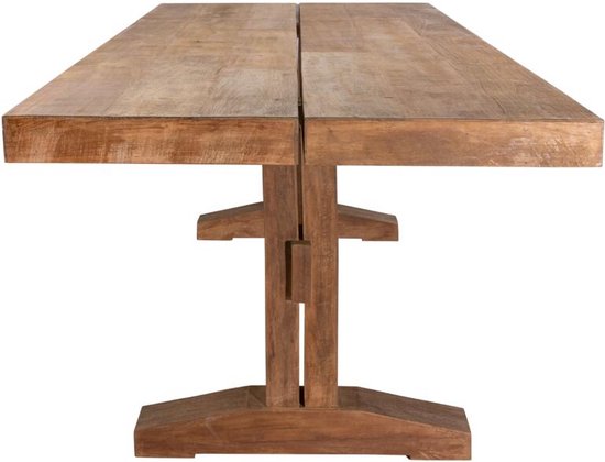 DTP Home Dining table Borgo rectangular,78x280x100 cm, 8 cm top with split, recycled teakwood