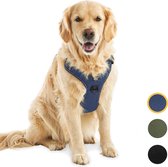 Harnais pour chien - Harnais anti- Trek - Harnais pour chien - Y Harness Dog - Réfléchissant - Blauw - Taille XL
