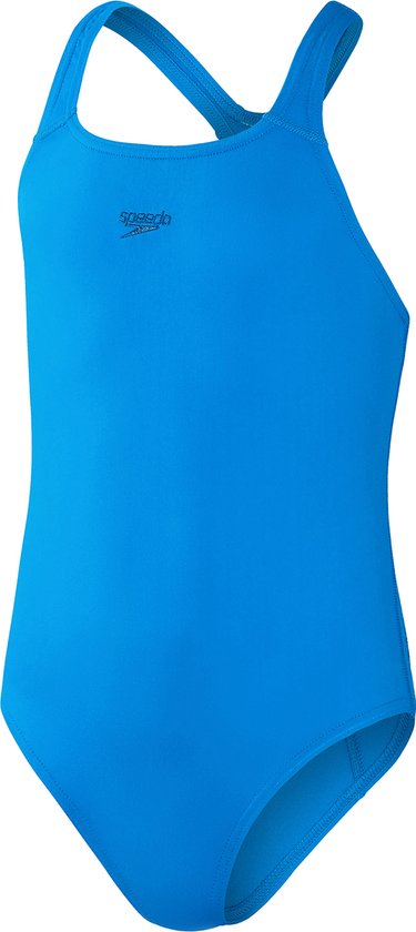 Kobaltblauw Speedo sportbadpak met gekruiste bandomslag op de rug.