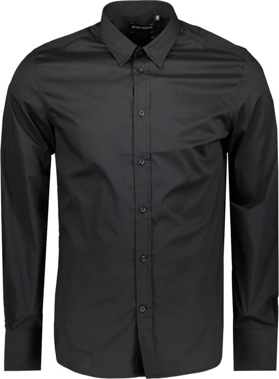 Antony Morato Overhemd Shirt Milano Mmsl00694 Fa450010 9000 Black Mannen Maat - 54