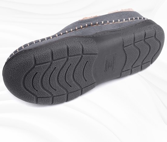 Pantoufles femmes Homme - Pantoufles - Mocassins - Grijs - Antidérapants - Taille 46/47 - Comfeet