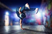 Fotobehang Breakdance Danseres - Vliesbehang - 368 x 280 cm