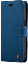 Bookcase hoesje iPhone 11/XR - CaseMe - Bleu foncé uni - Similicuir