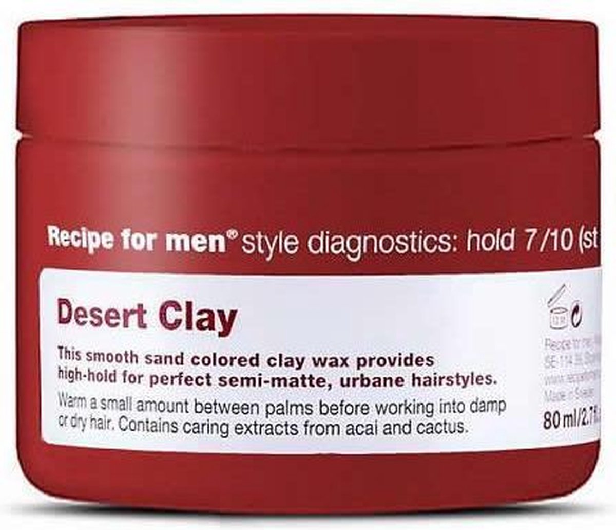 Recipe for Men Desert Clay Wax 80 ml.