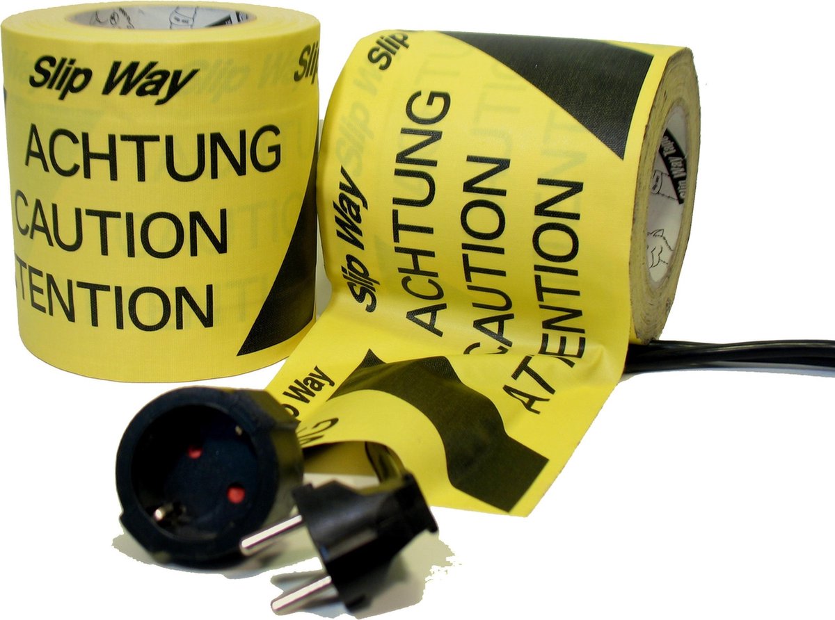 SlipWay Cable Cover tape tape 145mm x 30m Geel/Zwart