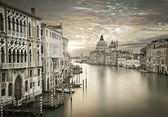 Fotobehang - Vlies Behang - Venetië - Italië -Zwart-wit - 368 x 280 cm