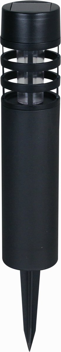 Luxform Solar tuinlamp - 1x - zwart - LED Softtone effect - oplaadbaar - D6,2 x H38,8 cm