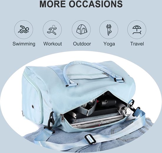 ZIOISNM Sporttas voor dames, elegante sporttas met schoenenvak, waterdichte reistas, ideaal voor fitnessstudio, zwembad en reistas, Groen, 48 × 21 × 28 cm, Zakken ZIOISNM Sporttas voor dames, elegante sporttas met schoenenvak, waterdichte reistas, ideaal voor fitnessstudio, zwembad en reistas, Groen, 48 × 21 × 28 cm, Zakken