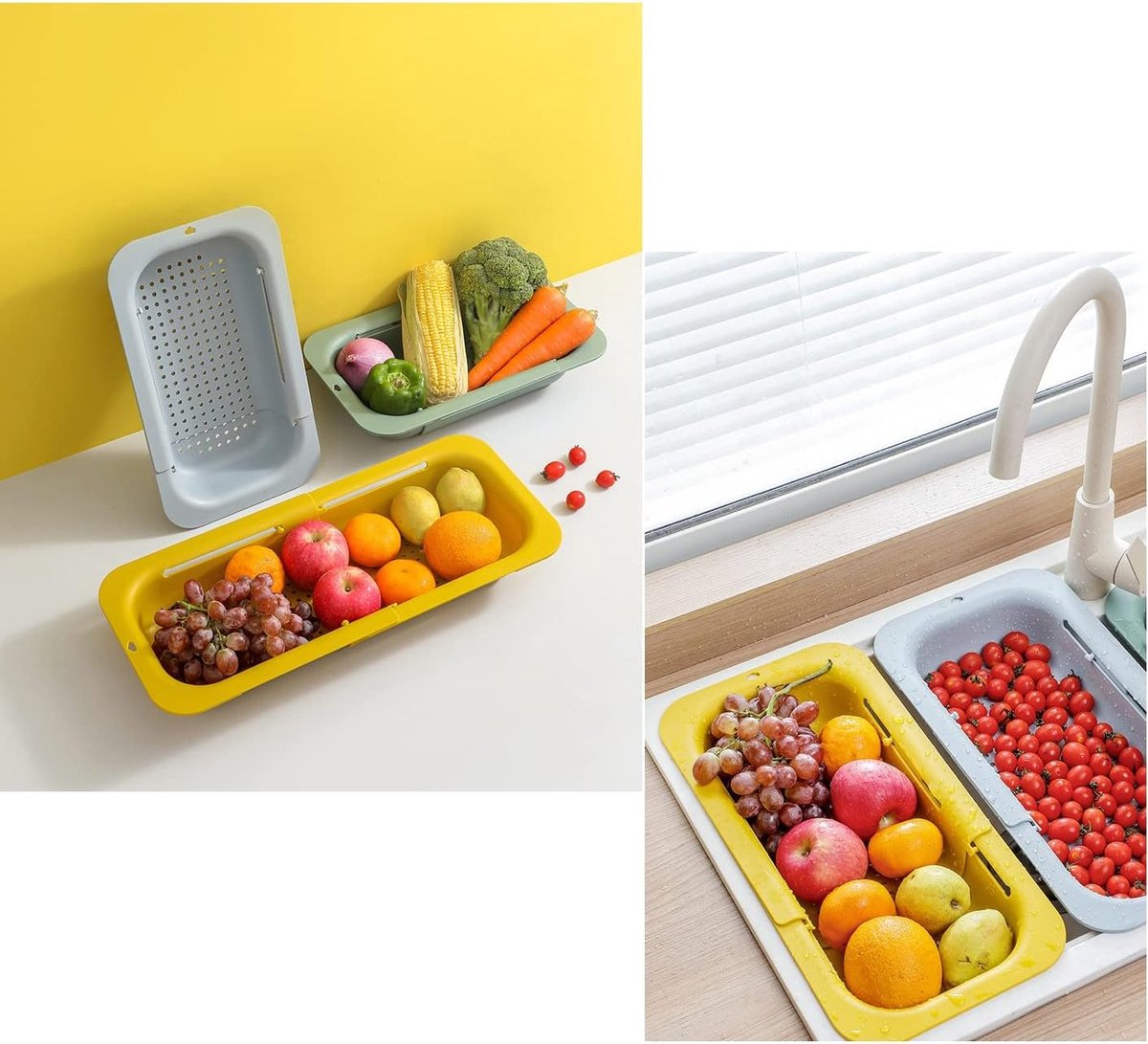 Passoire Extensible, Panier à Passoire En Acier Inoxydable Au-dessus De