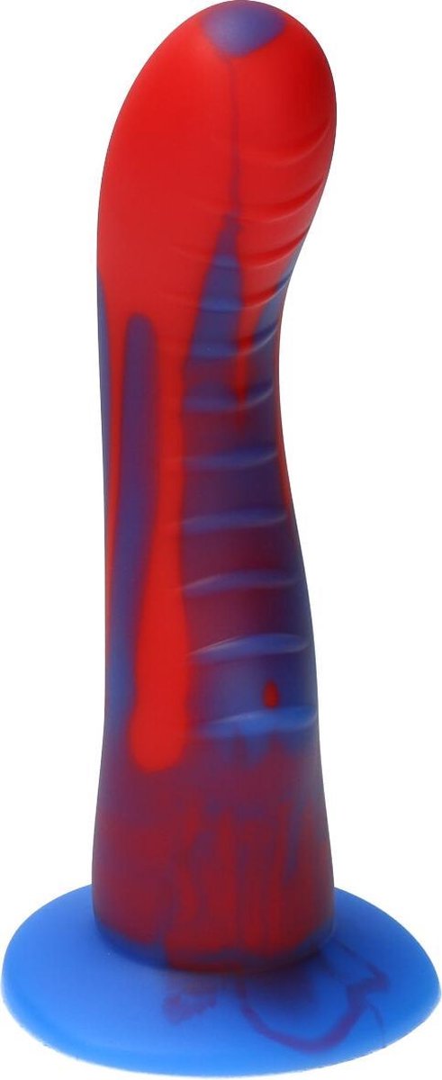 Goedkoopste Ylva & Dite - Kajsa - Siliconen G-spot / Prostaat dildo - Made in Holland - Rood / Donker Blauw
