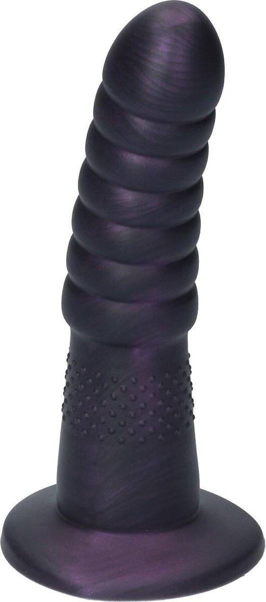 Goedkoopste Ylva & Dite - Aria - Siliconen Anale / Vaginale dildo - Made in Holland - Donker Paars Metallic