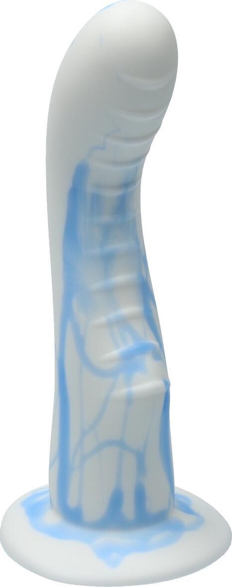 Goedkoopste Ylva & Dite - Kajsa - Siliconen G-spot / Prostaat dildo - Made in Holland - Wit / Licht Blauw