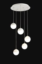 BALL Hanglamp LED 5x5W/450lm Wit
