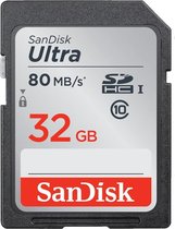 Sandisk 32GB Secure Digital Ultra II 32GB SDHC flashgeheugen