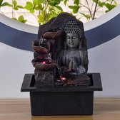 Kamerfontein Boeddha Spiritualite (26cm) | Binnenfontein | Waterornament | Incl. LED Verlichting | Feng Shui Webwinkel