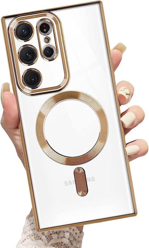 Coque MagSafe pour Samsung Galaxy S24 Ultra avec set de protecteur
