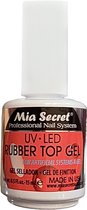 MIA SECRET - Top Gel Caoutchouc - 15ml - Transparent - UV/ LED