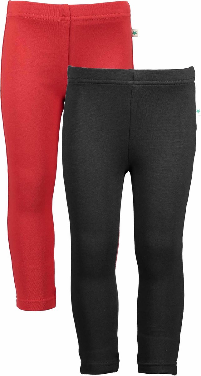 Blue Seven 2 PACK Bio Basic all season legging Rood en Zwart - Maat 122