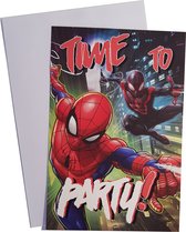 Uitnodigingskaart Spiderman ' Solo ' - 5 stuks - Marvel - Uitnodigingen - 5 stuks - met envelop - Superheld - Kinderfeestje - Party - verjaardag