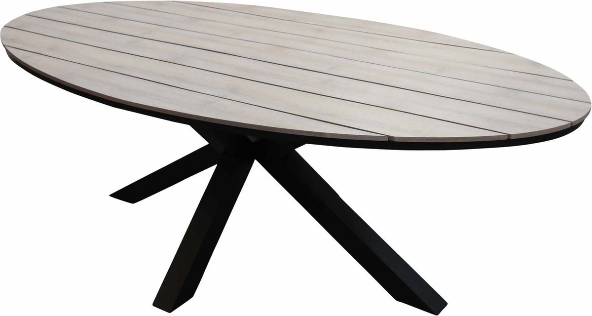 Ovale tuintafel Cyprus 220cm | Wood | Polywood & Aluminium