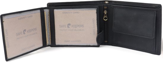 Echt volledig buffel-portemonnee / portemonnee / portemonnee / portemonnee / portemonnee / portemonnee in liggend formaat met motormotief met RFID- en NFC-bescherming in 2 kleuren, bruin, Eén maat
