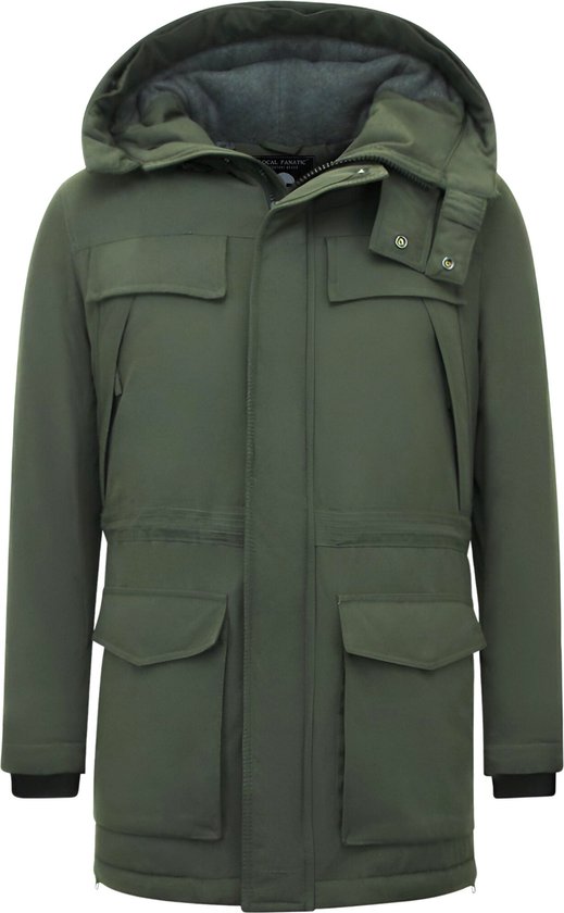 Parka Heren Winterjas - Gewatteerde Jassen - Heren Jas Winter - 891 - Groene Jas